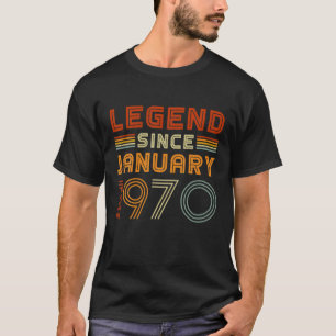 Legend Since January 1970 Men Women Vintage 52Nd B T-Shirt