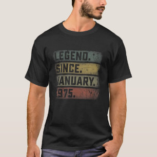 Legend Since January 1975 47Th Birthday Mens 47 Ye T-Shirt