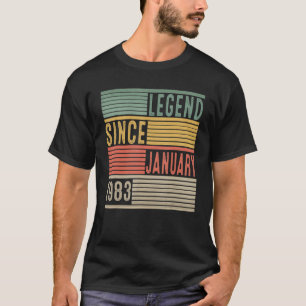 Legend Since January 1983 40th Birthday 40 Years T-Shirt
