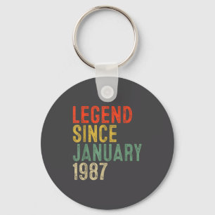 Legend Since January 1987 &#; th Birthday &#; Yea Key Ring