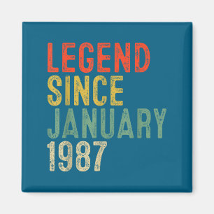 Legend Since January 1987 &#; th Birthday &#; Yea Magnet