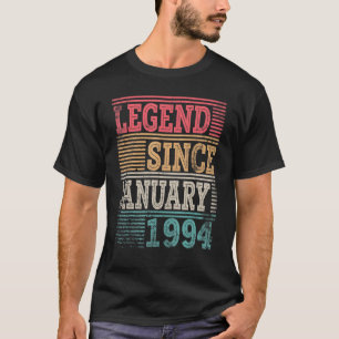 Legend Since January 1994 Happy Birthday 29 Years T-Shirt