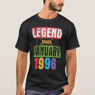 Legend Since January 1996 Happy Birthday 27 Years T-Shirt