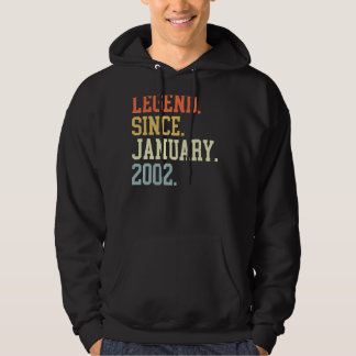 Legend Since January 2002 For Men Women January 20 Hoodie