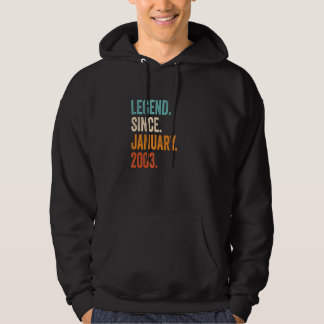 Legend Since January 2003 20th Birthday Hoodie