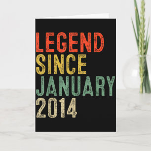 Legend Since January 2014 12th Birthday Gifts 12 Y Card