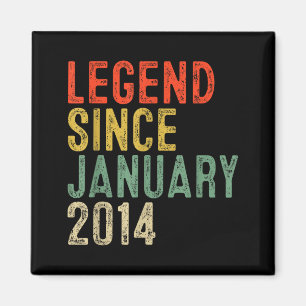 Legend Since January 2014 12th Birthday Gifts 12 Y Magnet
