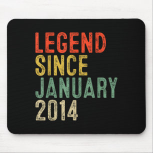 Legend Since January 2014 12th Birthday Gifts 12 Y Mouse Pad
