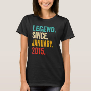Legend Since January 2015 8 Years Old 8th Birthday T-Shirt