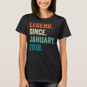 Legend Since January 2018 5th Birthday  5 Years Ol T-Shirt