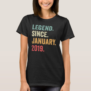 Legend Since January 2019 4th Birthday 4 Years Ol T-Shirt