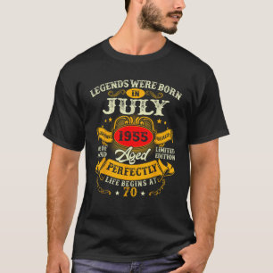 Legend Since July 1955 Vintage Retro 70th Birthday T-Shirt