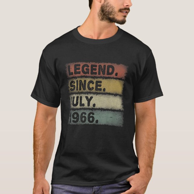 Legend Since July 1966 55Th Birthday Retro Mens 55 T-Shirt (Front)