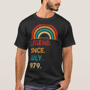 Legend Since July 1979 43rd Birthday Retro Born I T-Shirt