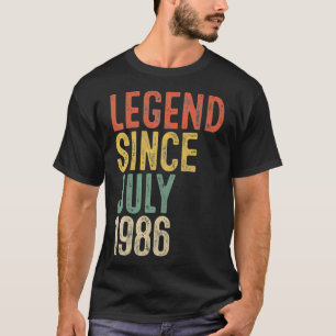 Legend Since July 1986 Men Woman 35th Birthday 35  T-Shirt