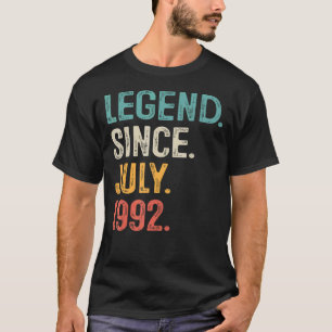 Legend Since July 1992 30th Birthday Men 30 Years T-Shirt