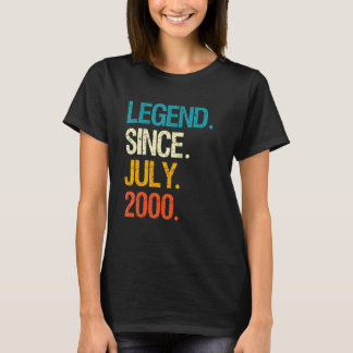 Legend Since July 2000 22 Year Old Bday 22nd Birth T-Shirt