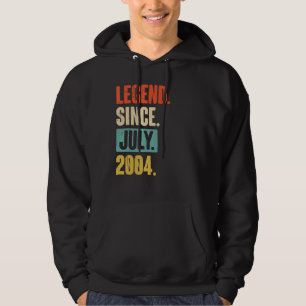 Legend Since July 2004 18 Year Old 18th Birthday Hoodie