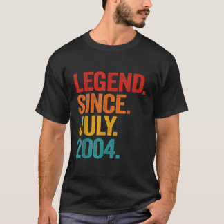 Legend Since July 2004 18th Birthday Gift 18 Years T-Shirt