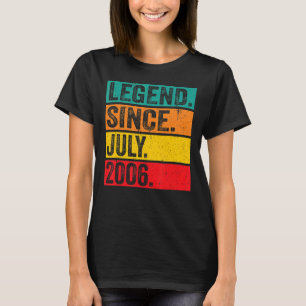 Legend Since July 2006 16th Birthday 16 Years Old T-Shirt