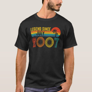 Legend Since July 2007 15th   Birthday 15 Years Ol T-Shirt