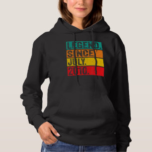 Legend Since July 2010 12th Birthday 12 Years Old Hoodie