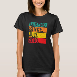 Legend Since July 2010 12th Birthday 12 Years Old  T-Shirt