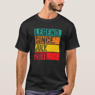 Legend Since July 2011 11th Birthday 11 Years Old  T-Shirt