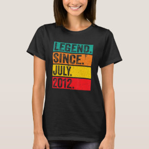 Legend Since July 2012 10th Birthday 10 Years Old T-Shirt