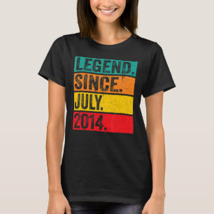 Legend Since July 2014 8th Birthday 8 Years Old Vi T-Shirt
