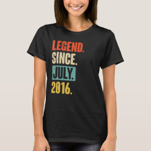 Legend Since July 2016 6 Year Old 6th Birthday T-Shirt