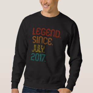 Legend Since July 2017 5th Birthday 5 Years Old Vi Sweatshirt