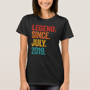 Legend Since July 2019 3rd Birthday 3 Years Old B T-Shirt