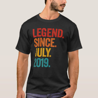 Legend Since July 2019 3rd Birthday 3 Years Old B T-Shirt