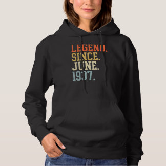 Legend Since June 1937 For Men Women June 1937 Hoodie