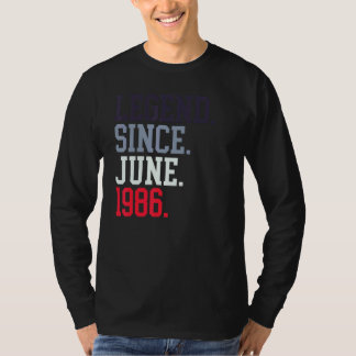 Legend Since June 1986 For Men Women June 1986 T-Shirt