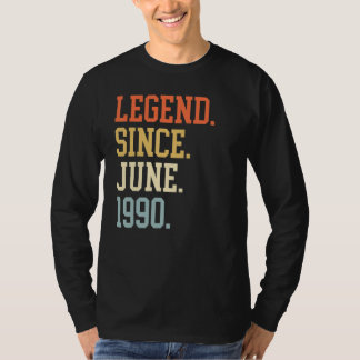 Legend Since June 1990 For Men Women June 1990 T-Shirt