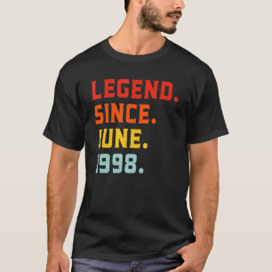 Legend Since June 1998 24th Birthday Vintage 24 Ye T-Shirt