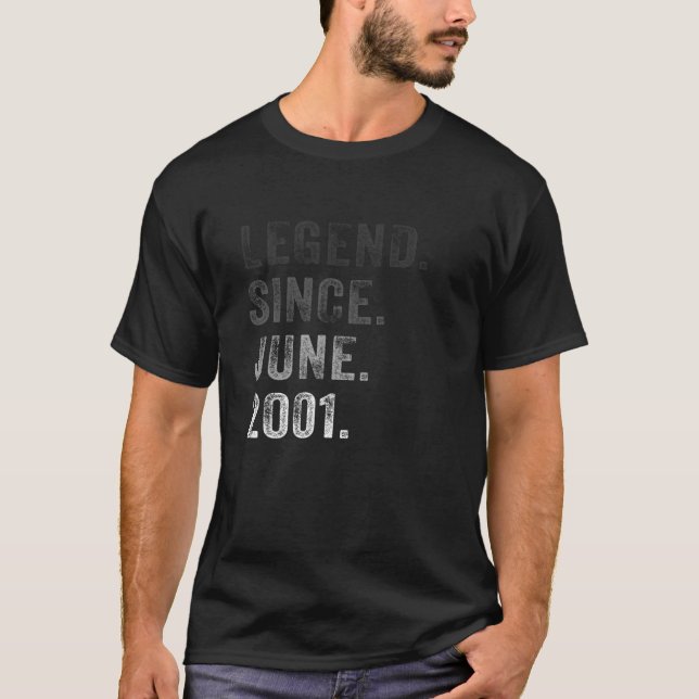 Legend Since June 2001 Tee 20Th Birthday Gift Retr (Front)