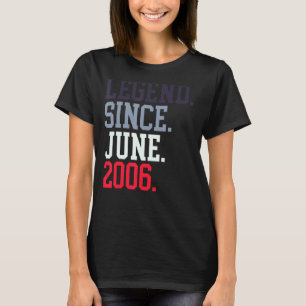 Legend Since June 2006 For Men Women June 2006 T-Shirt