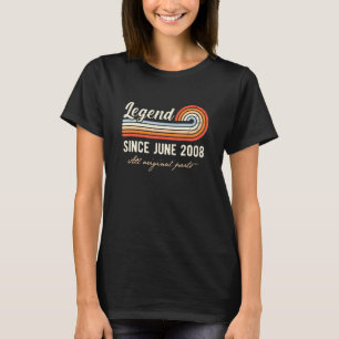 Legend Since June 2008 14 Year Old 14th Birthday T-Shirt