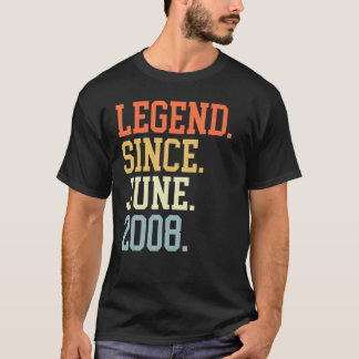 Legend Since June 2008 For Men Women June 2008 T-Shirt