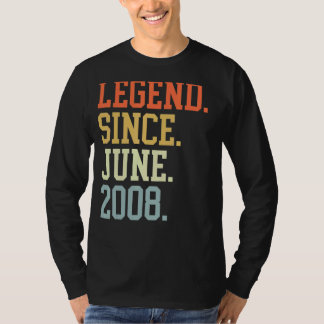 Legend Since June 2008 For Men Women June 2008 T-Shirt