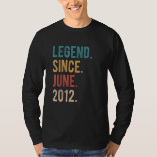 Legend Since June 2012 10 Year Old Bday 10th Birth T-Shirt