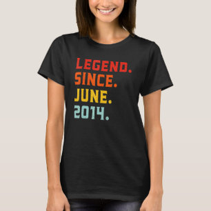 Legend Since June 2014 8th Birthday Vintage 8 Year T-Shirt
