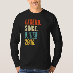 Legend Since June 2016 6 Year Old 6th Birthday T-Shirt