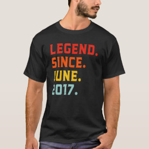 Legend Since June 2017 5th Birthday Vintage 5 Year T-Shirt