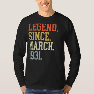 Legend Since March 1931 For Men Women March 1931 T-Shirt