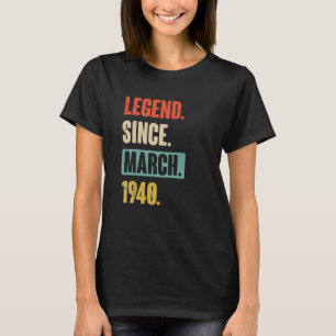 Legend Since March 1940 Birthday 83rd Decoration T-Shirt