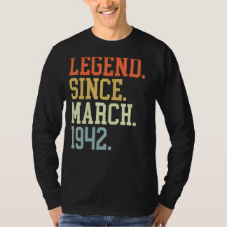 Legend Since March 1942 For Men Women March 1942 T-Shirt